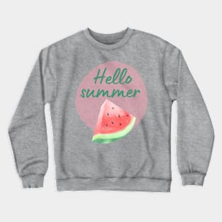 Hello Summer Watermelon Crewneck Sweatshirt